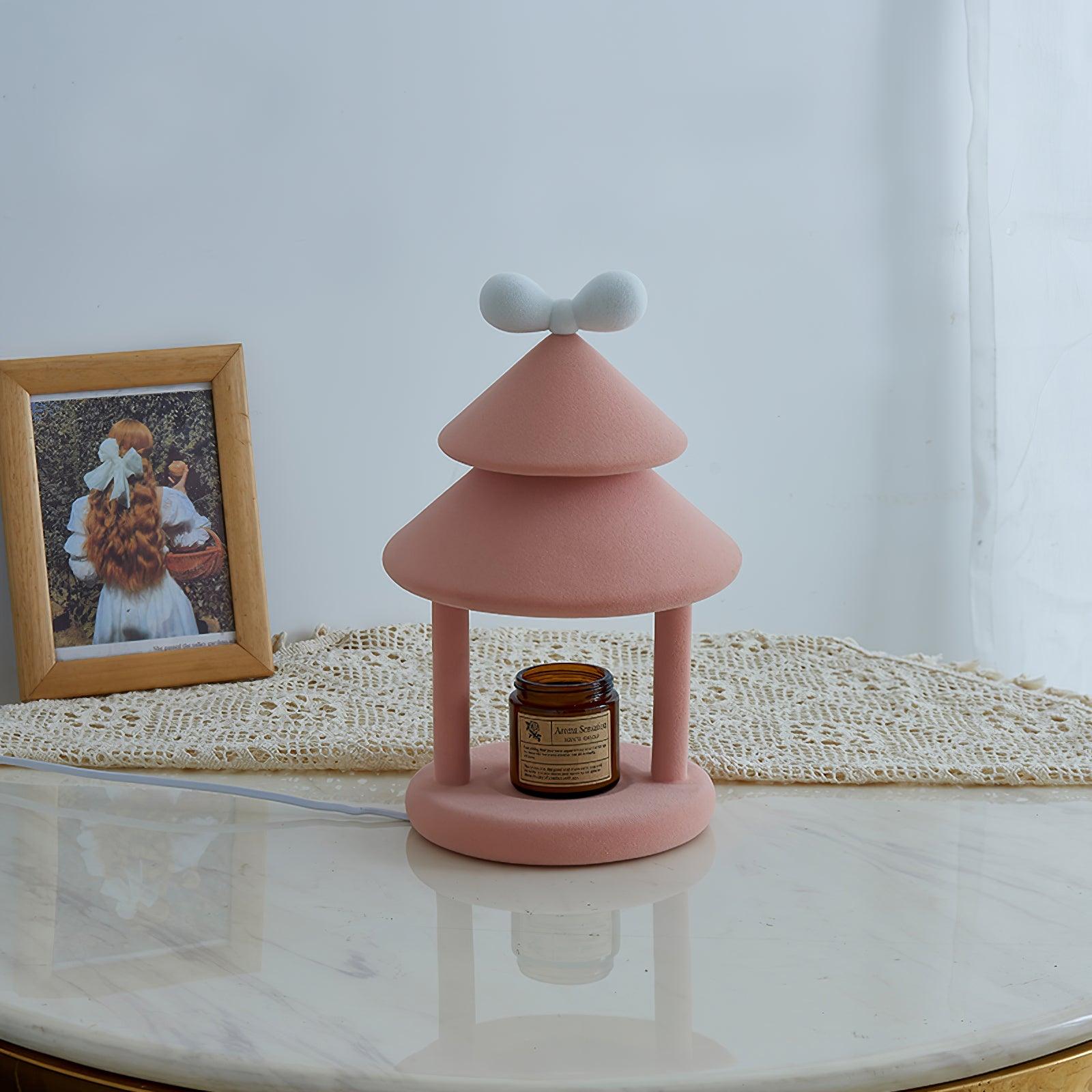 Modern Bow Tie Cone Resin Table Lamp for Bedroom and Designer Living Space