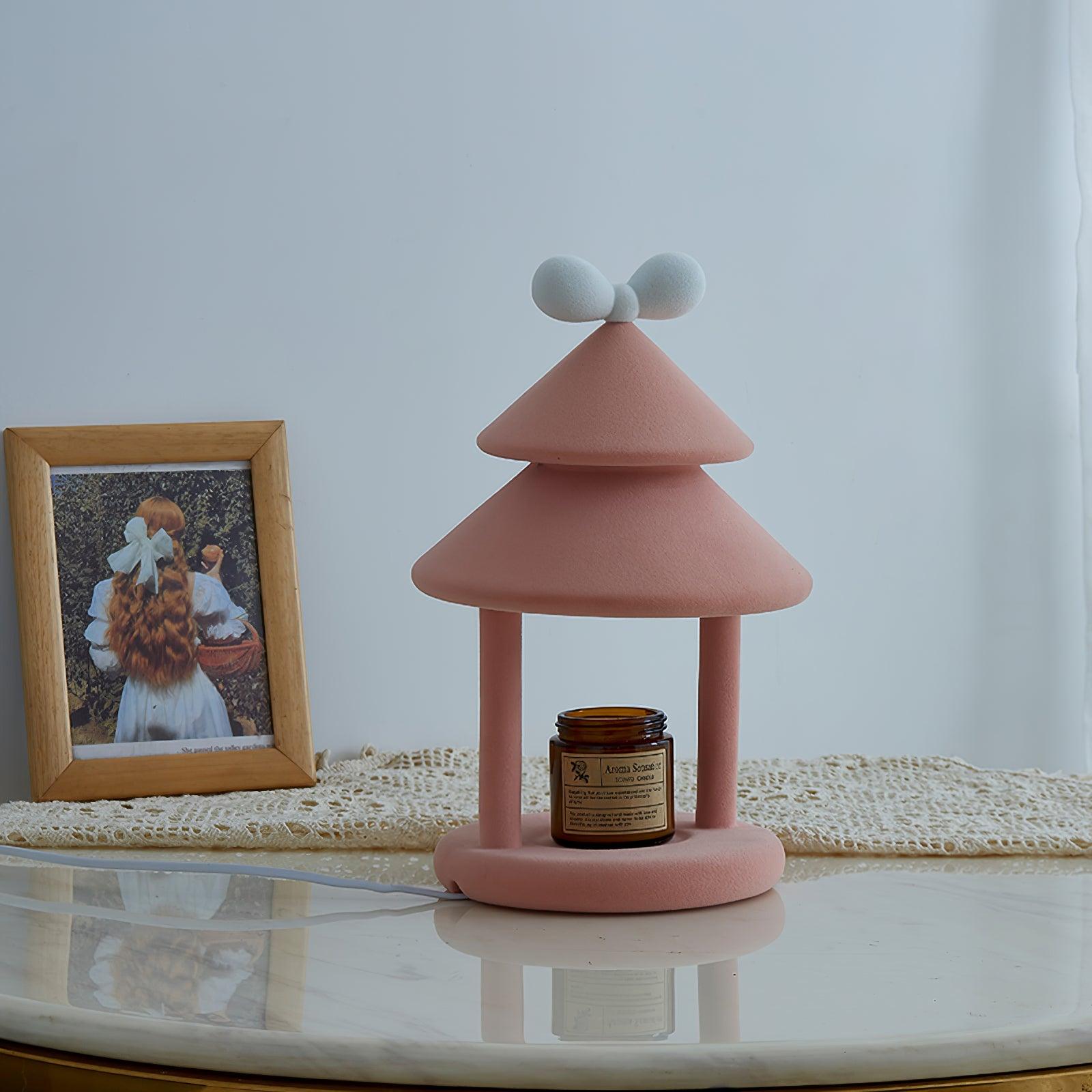 Modern Bow Tie Cone Resin Table Lamp for Bedroom and Designer Living Space