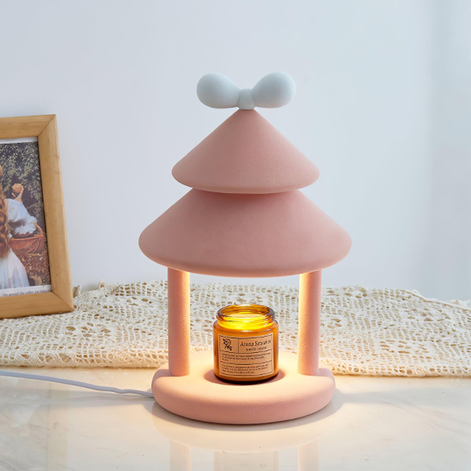 Modern Bow Tie Cone Resin Table Lamp for Bedroom and Designer Living Space