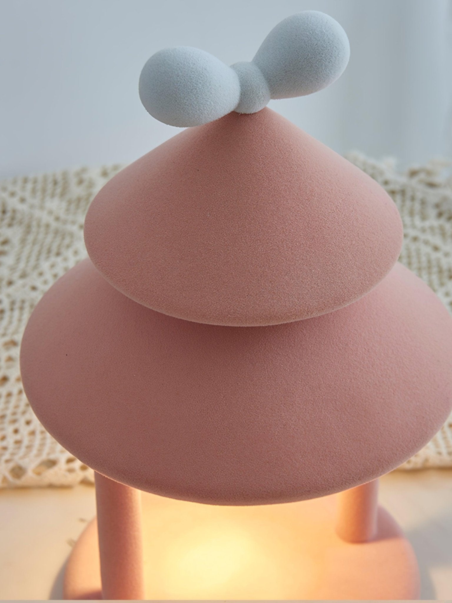 Modern Bow Tie Cone Resin Table Lamp for Bedroom and Designer Living Space