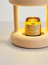 Bow Tie Hat Flocking Resin Table Lamp with Wax Melting Function and Reading Light