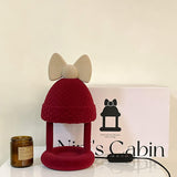 Bow Tie Hat Flocking Resin Table Lamp with Wax Melting Function and Reading Light