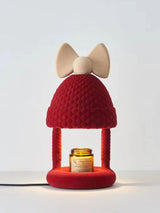 Bow Tie Hat Flocking Resin Table Lamp with Wax Melting Function and Reading Light