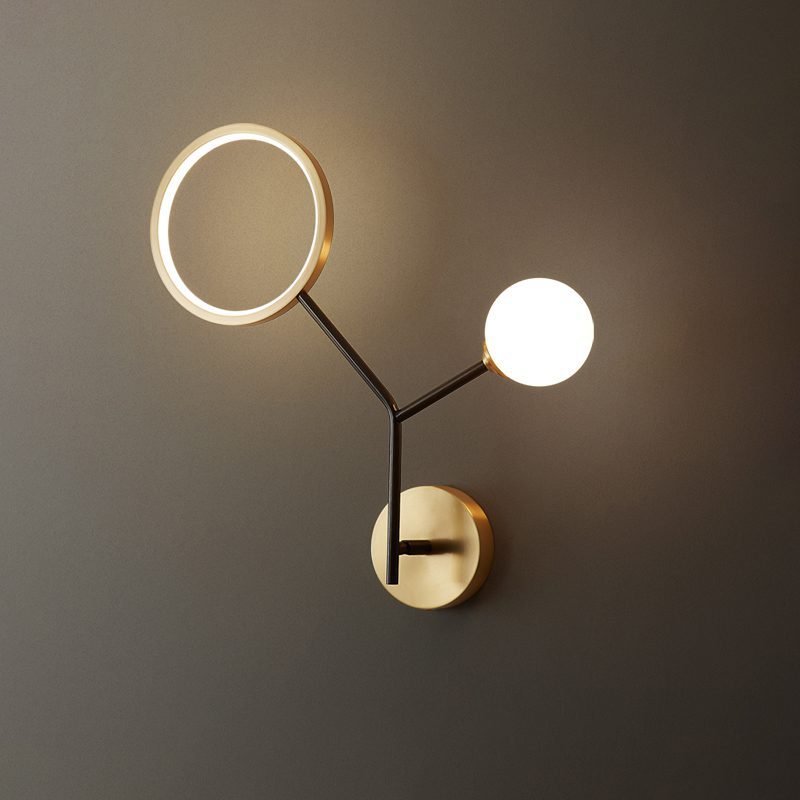 artistic-brass-branch-glass-wall-lamp-with-opal-globes-in-gold-and-black-finish