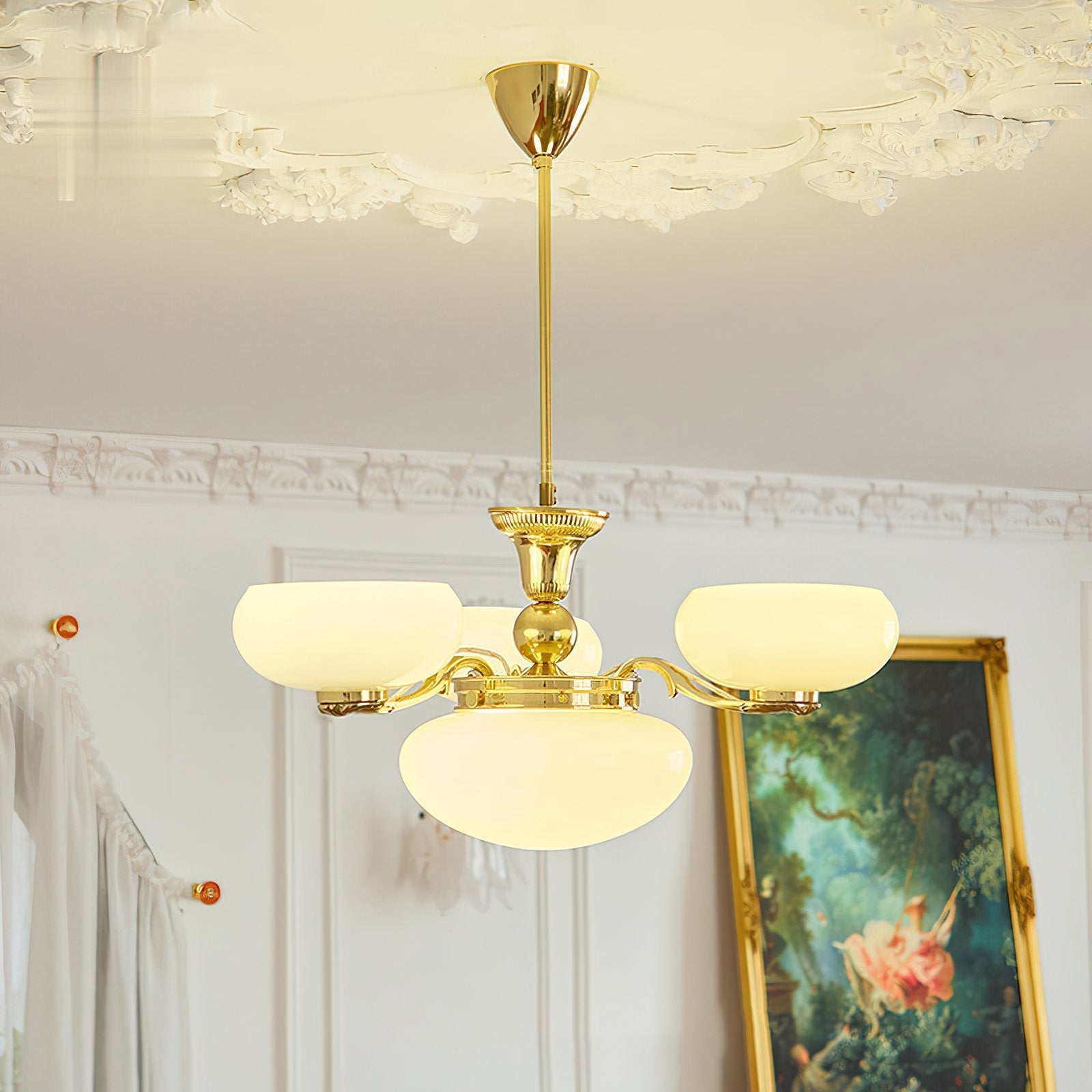 elegant-brass-and-cream-glass-orb-chandelier-mid-century-modern-pendant-light