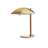 Sculptural Mid Century Modern Brass Shell Table Lamp for Bedside and Desk Lighting