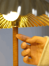 Sculptural Mid Century Modern Brass Shell Table Lamp for Bedside and Desk Lighting