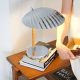 Sculptural Mid Century Modern Brass Shell Table Lamp for Bedside and Desk Lighting