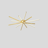 Modern Brass Starburst LED Ceiling Lamp Contemporary Flush Mount Light Fixture