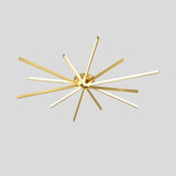 Modern Brass Starburst LED Ceiling Lamp Contemporary Flush Mount Light Fixture