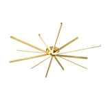 Modern Brass Starburst LED Ceiling Lamp Contemporary Flush Mount Light Fixture