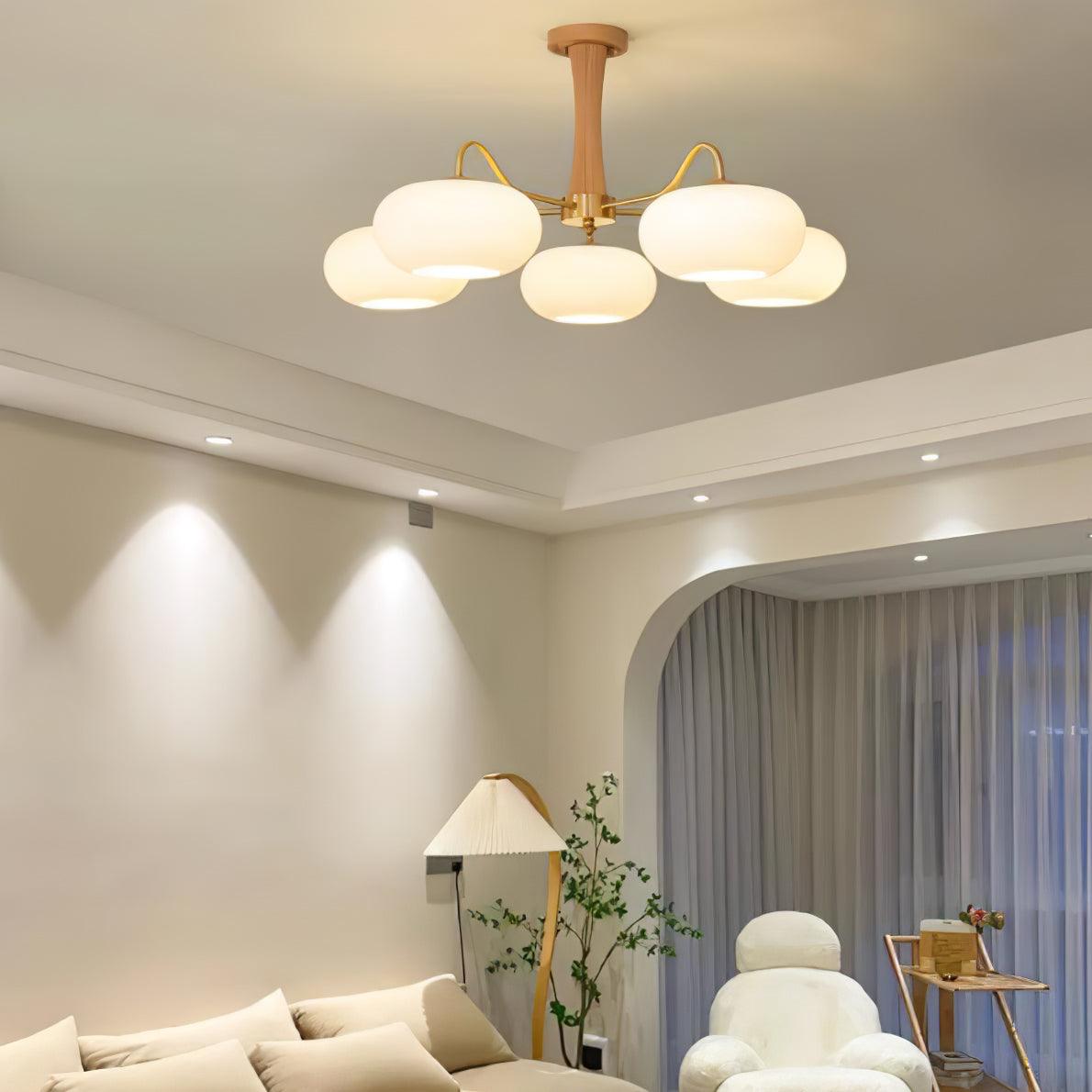 mid-century-modern-brass-and-wooden-persimmon-chandelier-glass-pendant-light