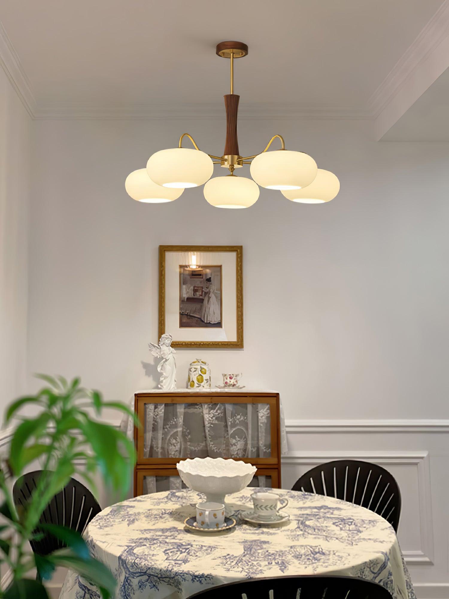 mid-century-modern-brass-and-wooden-persimmon-chandelier-glass-pendant-light