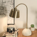 Brax Gold Metal and Marble Desk Lamp with Adjustable Frame for Modern Workspace and Bedside