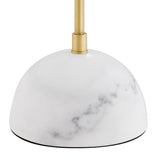 Brax Gold Metal and Marble Desk Lamp with Adjustable Frame for Modern Workspace and Bedside