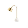 Brax Gold Metal and Marble Desk Lamp with Adjustable Frame for Modern Workspace and Bedside