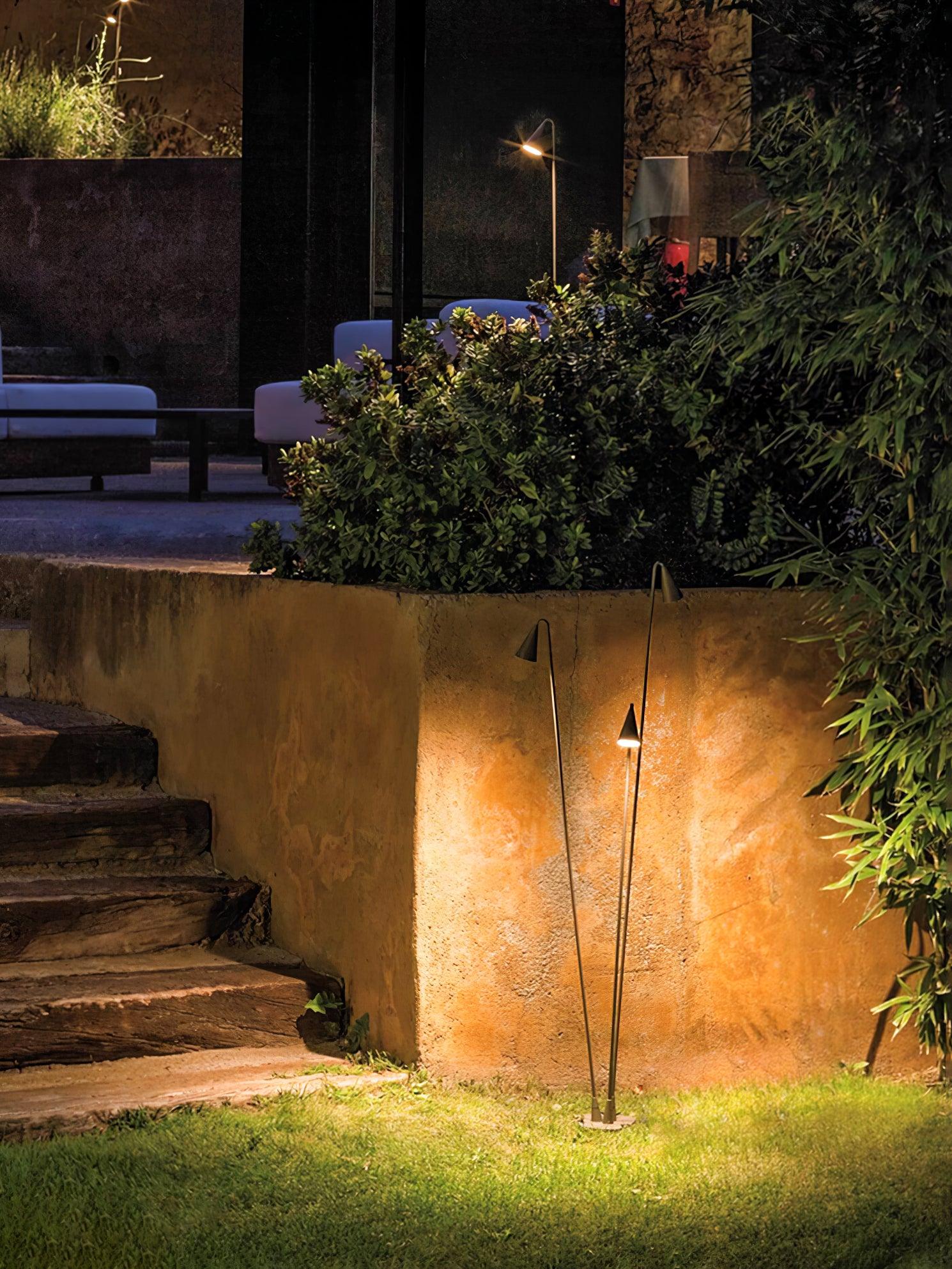 Bellflower Aluminum Outdoor Floor Lamp Waterproof LED Pathway Pedestal Light