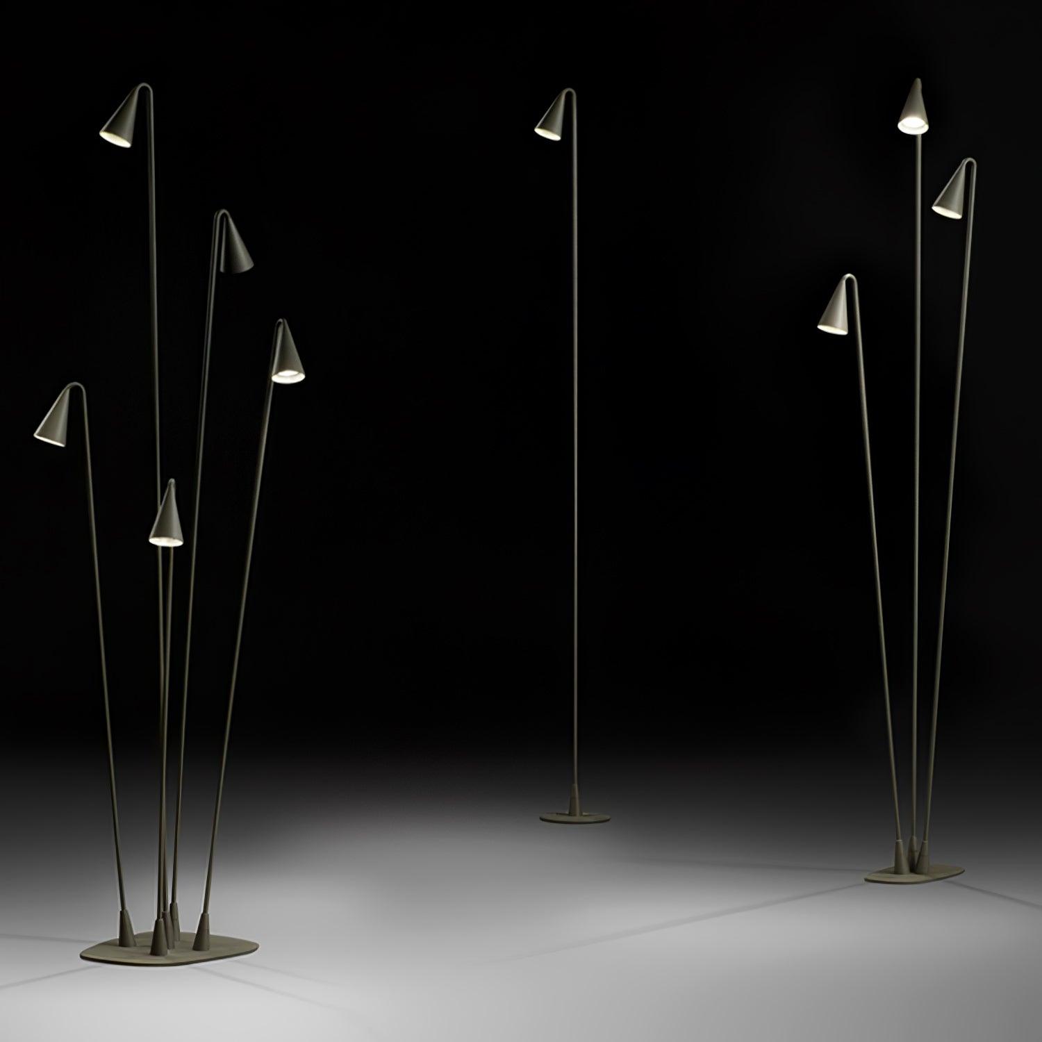 Bellflower Aluminum Outdoor Floor Lamp Waterproof LED Pathway Pedestal Light
