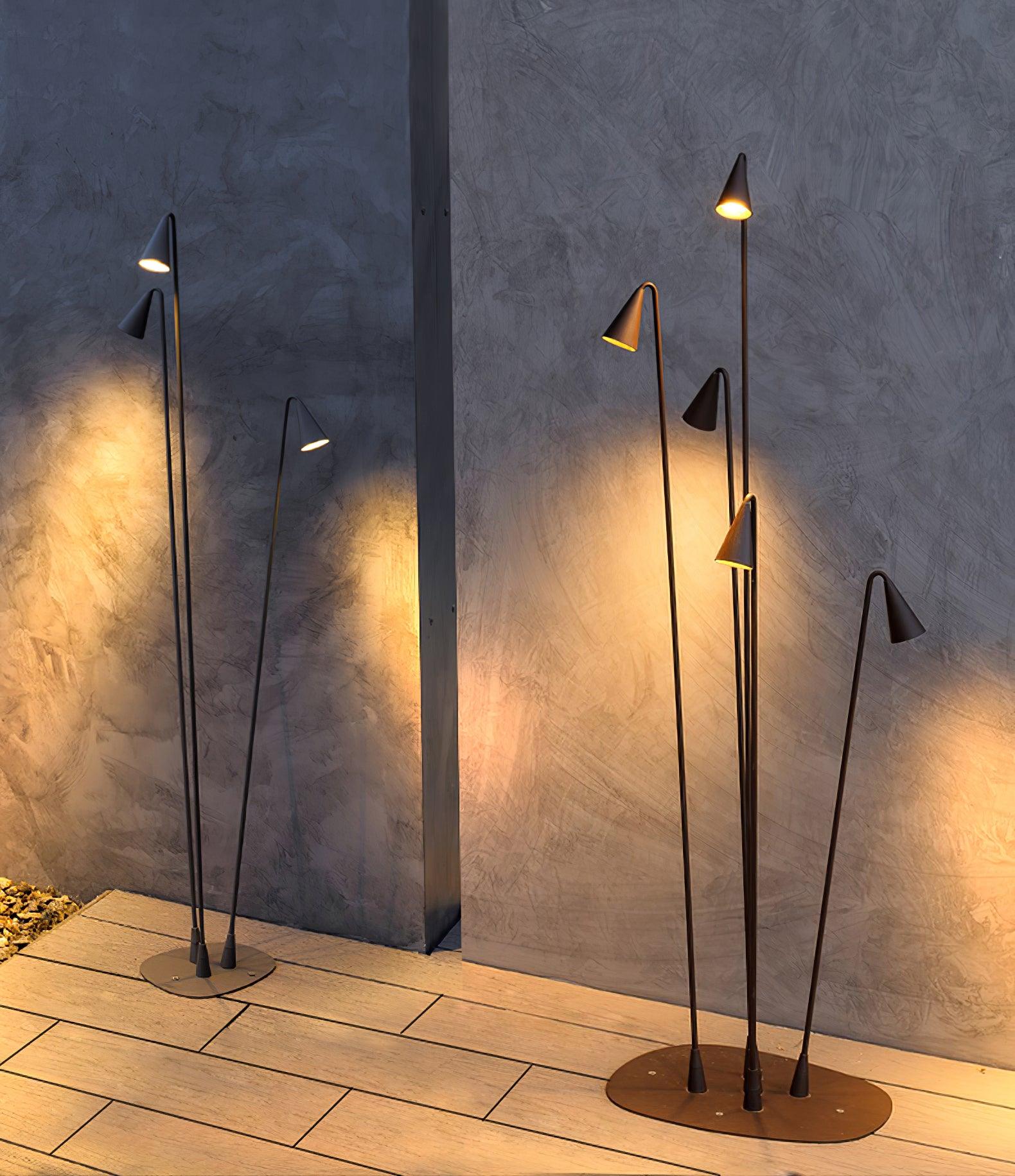 Bellflower Aluminum Outdoor Floor Lamp Waterproof LED Pathway Pedestal Light