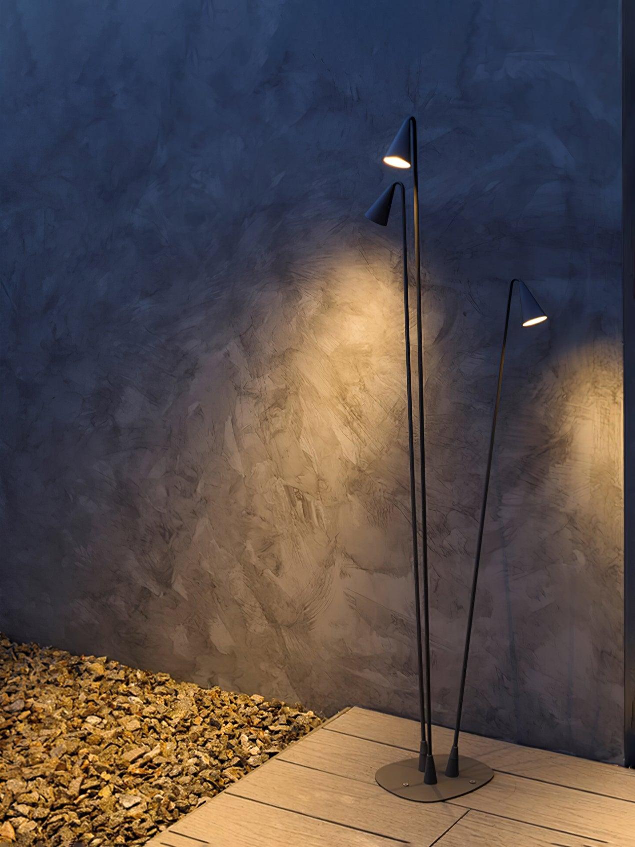 Bellflower Aluminum Outdoor Floor Lamp Waterproof LED Pathway Pedestal Light