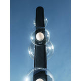 Modern Bubbles Glass LED Floor Lamp with Iridescent Spheres and Vertical Standing Design