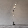 Modern Bubbles Glass LED Floor Lamp with Iridescent Spheres and Vertical Standing Design