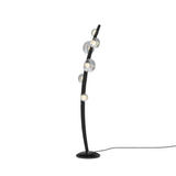 Modern Bubbles Glass LED Floor Lamp with Iridescent Spheres and Vertical Standing Design