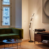 Modern Bubbles Glass LED Floor Lamp with Iridescent Spheres and Vertical Standing Design