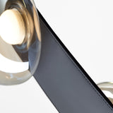 Modern Bubbles Glass LED Floor Lamp with Iridescent Spheres and Vertical Standing Design