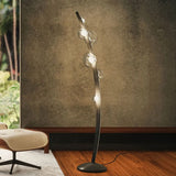 Modern Bubbles Glass LED Floor Lamp with Iridescent Spheres and Vertical Standing Design
