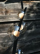 Modern Bubbles Glass LED Floor Lamp with Iridescent Spheres and Vertical Standing Design