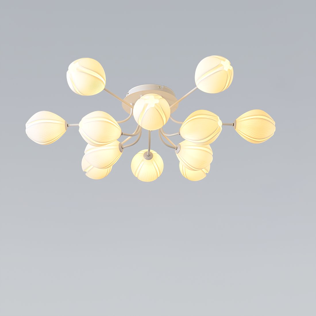 modern-white-bud-inspired-multi-head-led-ceiling-light-fixture-for-living-room