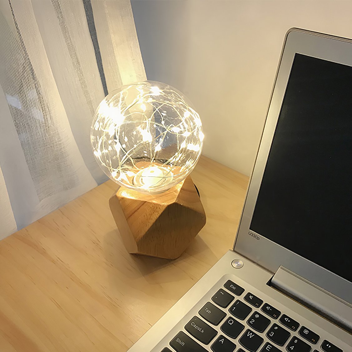 handcrafted-ash-wood-table-lamp-with-white-glass-globe-for-modern-bedside-lighting