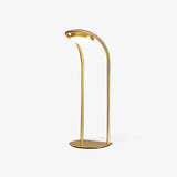 Elegant Brass Nordic Ball Desk Lamp with Oval Geometric Frame and Integrated LED Lighting