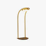 Elegant Brass Nordic Ball Desk Lamp with Oval Geometric Frame and Integrated LED Lighting