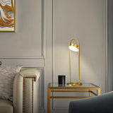 Elegant Brass Nordic Ball Desk Lamp with Oval Geometric Frame and Integrated LED Lighting