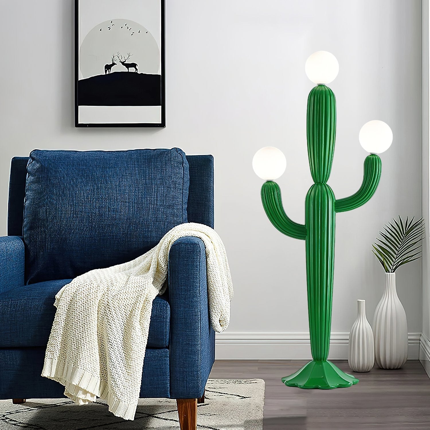 modern-green-cactus-sculptural-floor-lamp-with-frosted-glass-globe-shade