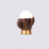 Scandinavian Style Wooden Cactus Table Lamp with Dimmable LED Accent Light