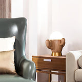 Scandinavian Style Wooden Cactus Table Lamp with Dimmable LED Accent Light