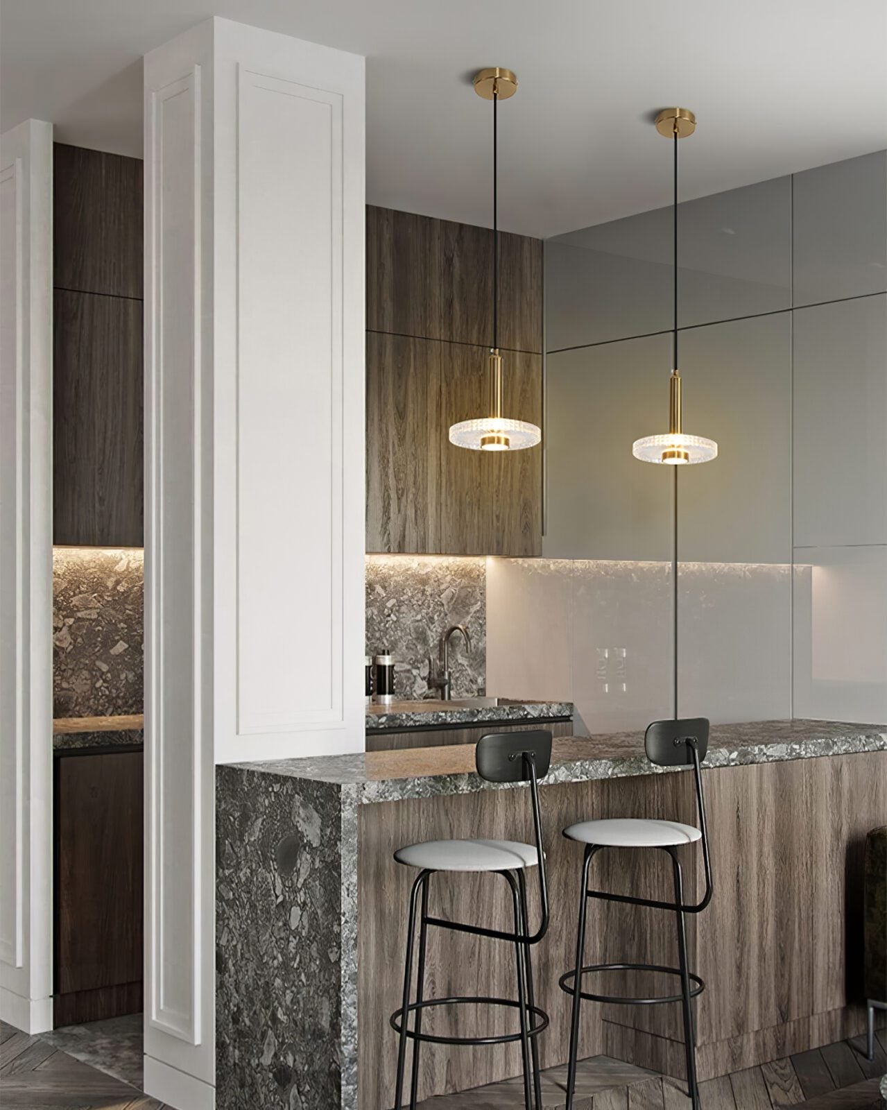 contemporary-gold-led-pendant-light-with-transparent-acrylic-shade-for-modern-home-decor