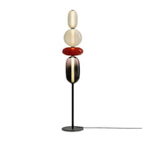 Modern Hand Blown Crystal Pebbles Floor Lamp Integrated LED Artistic Glass Lighting