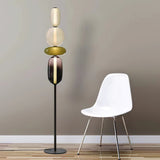 Modern Hand Blown Crystal Pebbles Floor Lamp Integrated LED Artistic Glass Lighting
