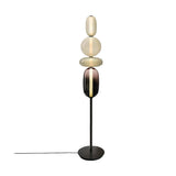 Modern Hand Blown Crystal Pebbles Floor Lamp Integrated LED Artistic Glass Lighting