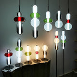 Modern Hand Blown Crystal Pebbles Floor Lamp Integrated LED Artistic Glass Lighting