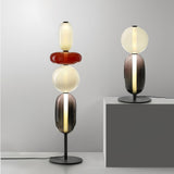 Modern Colorful Candied Glass Pebbles LED Table Lamp for Artful Interior Lighting