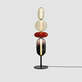 Modern Hand Blown Crystal Pebbles Floor Lamp Integrated LED Artistic Glass Lighting