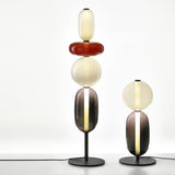 Modern Colorful Candied Glass Pebbles LED Table Lamp for Artful Interior Lighting