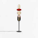 Modern Hand Blown Crystal Pebbles Floor Lamp Integrated LED Artistic Glass Lighting