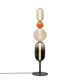 Modern Hand Blown Crystal Pebbles Floor Lamp Integrated LED Artistic Glass Lighting