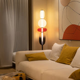 Modern Hand Blown Crystal Pebbles Floor Lamp Integrated LED Artistic Glass Lighting